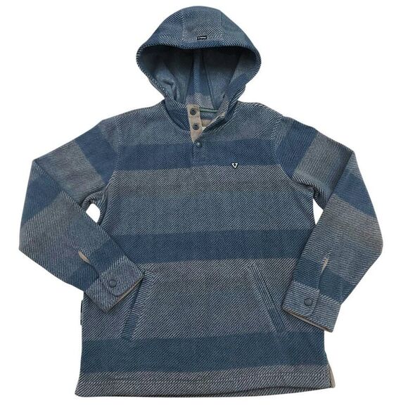 VISSLA Other - Vissla Hoodie Boys Large 12 Blue Fleece Striped Cozy Comfy Warm Travel Outdoor